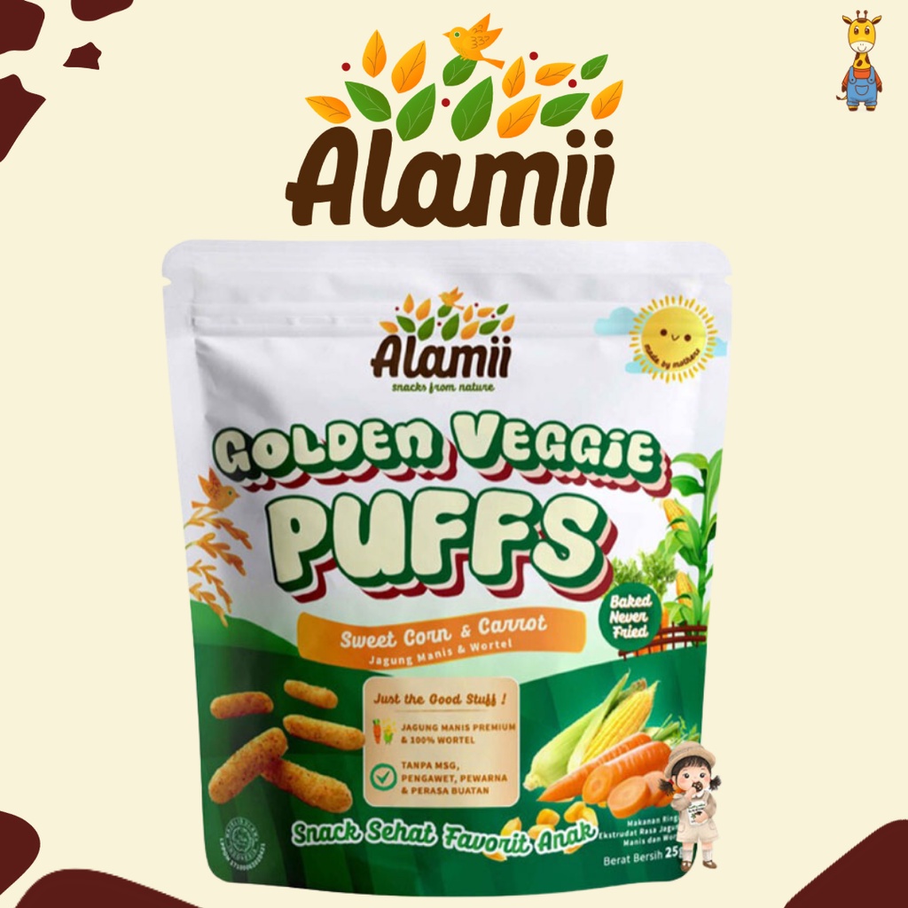 Alamii Puff Snack Bayi - Camilan Bayi - Snek Bayi - Snack Bayi