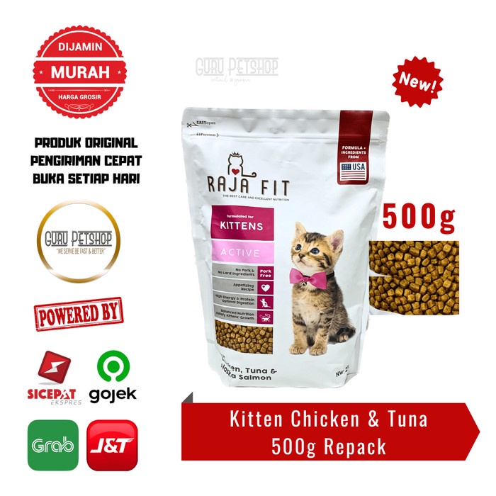 Raja Fit Kitten 500g Makanan Kucing Rajafit Kitten Chiken Tuna Salmon