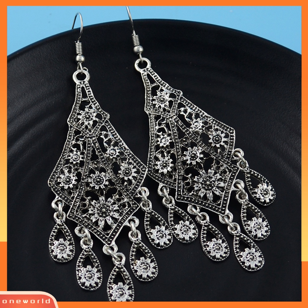 [WOD] 1pasang Anting Drop Bentuk Air Terjun Anti-Alergi Mudah Diterapkan Boho Lampu Gantung Menjuntai Drop Earrings Untuk Anak Perempuan