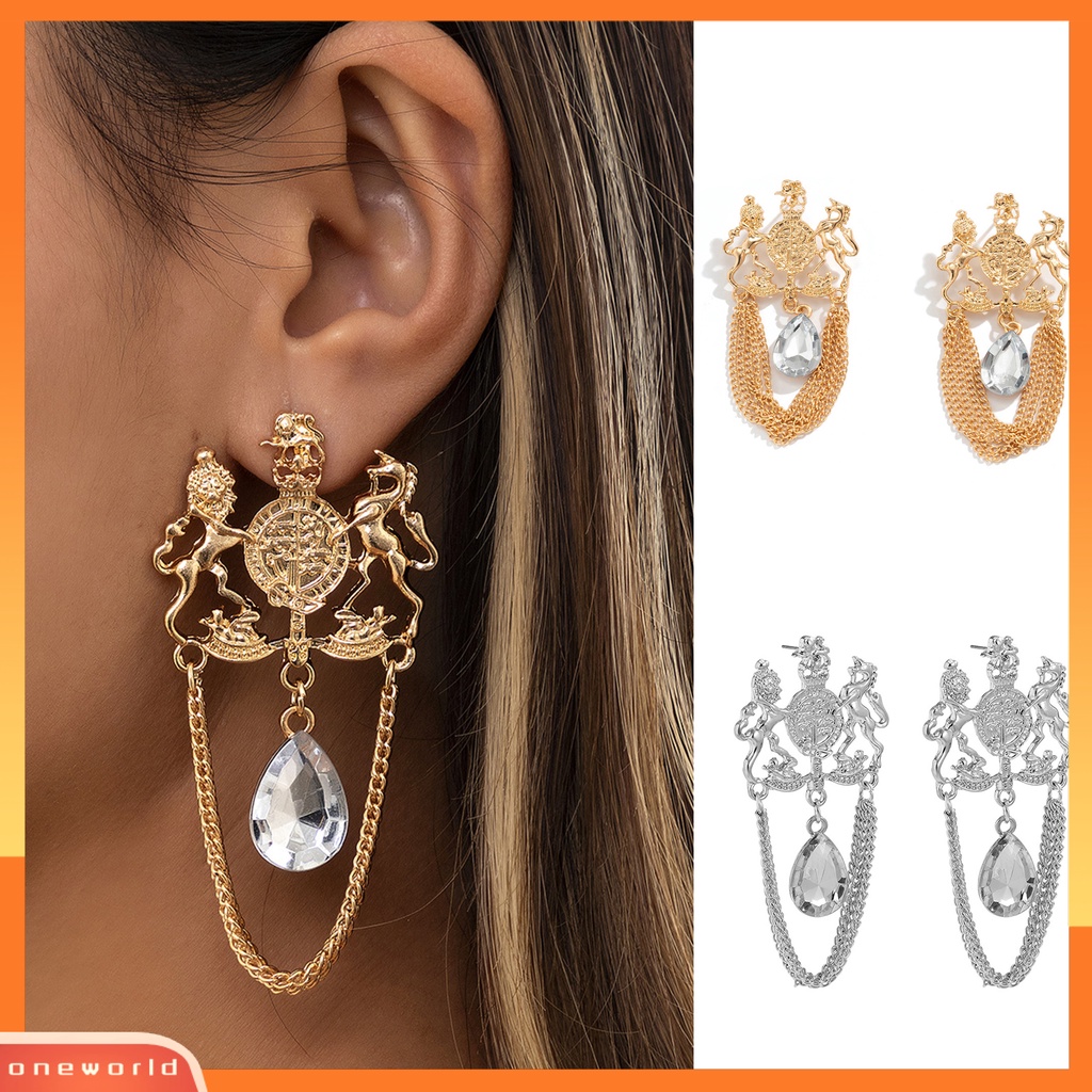 [WOD] 1pasang Anting Tusuk Glossy Klasik Berlian Imitasi Modis Wanita Earrings Studs Untuk Pakaian Pacaran