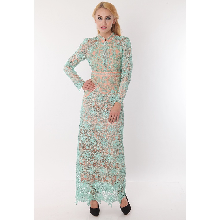 Bibiq Gamis Brokat GREEN 25227