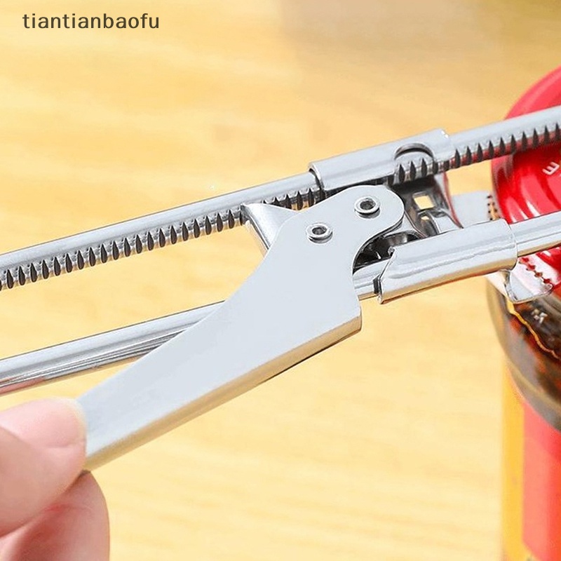 [tiantianbaofu] Adjustable Jar Opener Stainless Steel Manual Botol Dapat Tutup Pembuka Untuk Tangan Yang Lemah Pegangan Mudah Pembuka Toples Aksesoris Dapur Set Butik