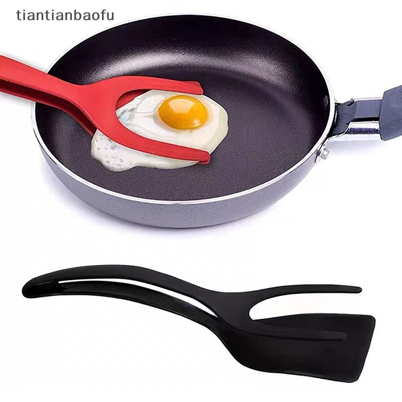 [tiantianbaofu] Spatula Nylon Two-in-one Penjepit Makanan Non-Dalam-Satu Spatula Omelet Dapur Gadget Butik