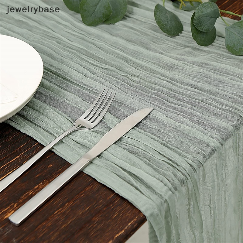 [jewelrybase] Gauze Table Runner Hiasan Meja Makan Rustic Country Boho Table Decor Butik