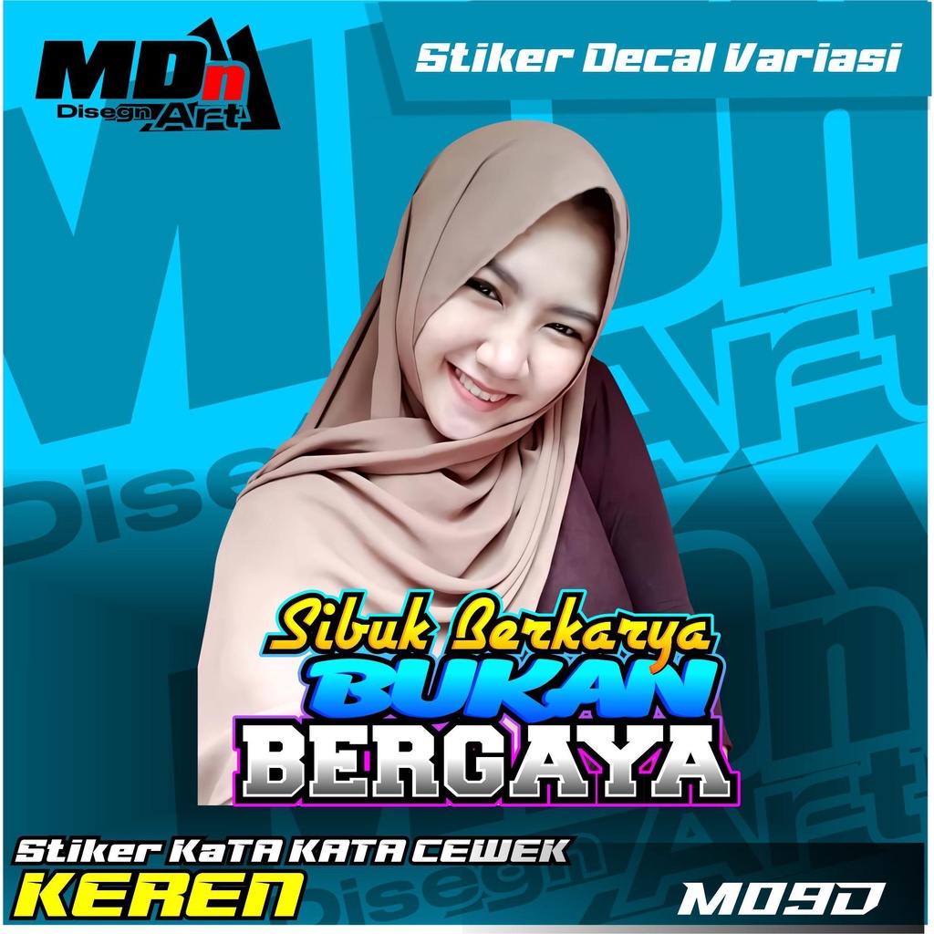 

Stiker Decal Variasi Stiker Cewek Custom Bisa Request Foto & Kata - kata Ukuran 30 x 33 - MDN Design