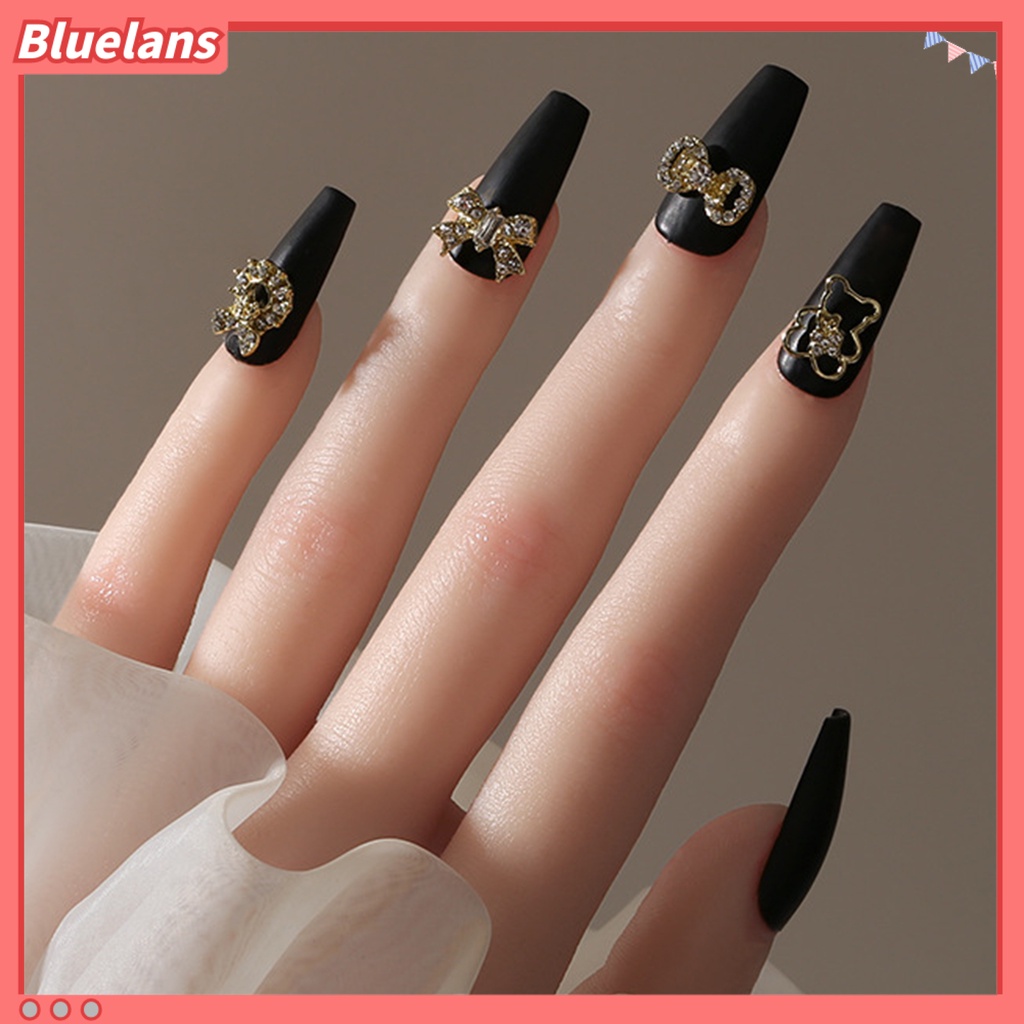 [BLM] 20pcs Hiasan Kuku Bentuk Halus Tahan Karat Alloy Bow-knot Wreath Nail Art Dekorasi Manicure Designs Perlengkapan Kuku