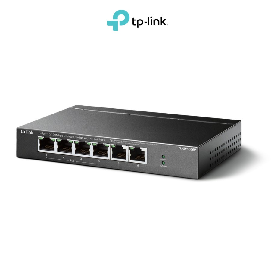 TP-LINK TL-SF1006P 6-Port 10/100Mbps Desktop Switch with 4-Port PoE+