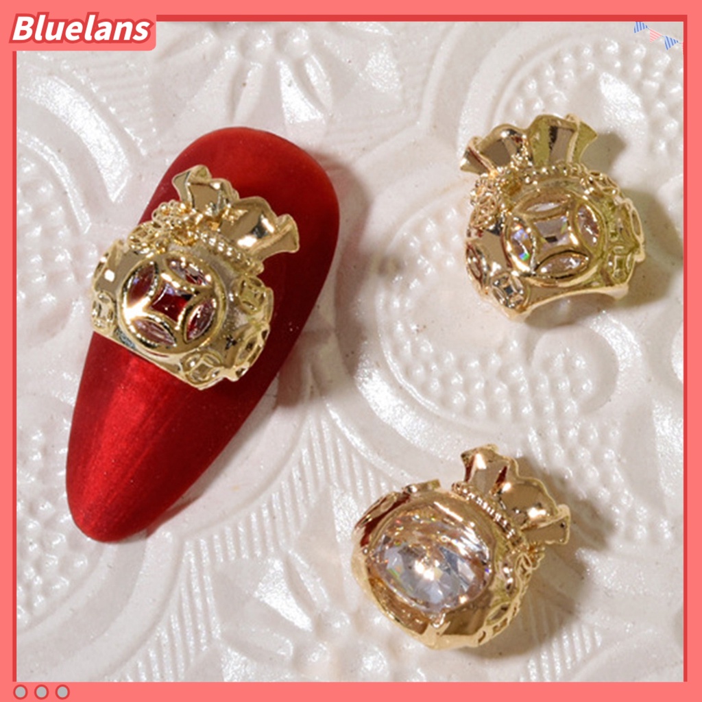 [BLM] Dekorasi Kuku Indah Nail Art Desain Aksesoris Nail Cubic Zirconia Alloy Perhiasan Untuk Salon Kuku