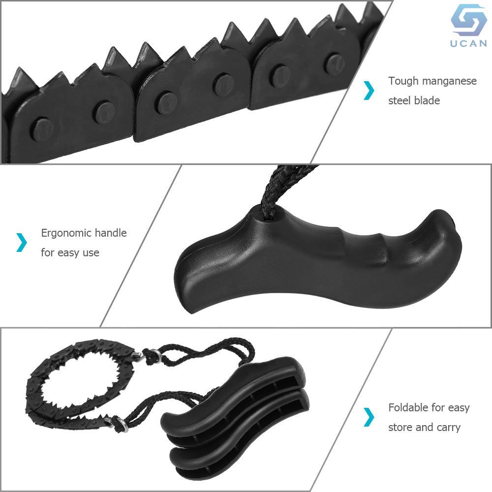 Folding Chain Saw Gergaji Gerigi Gergaji Kawat Baja Manual Tangan Camping Hiking Hunting Alat Survival Darurat