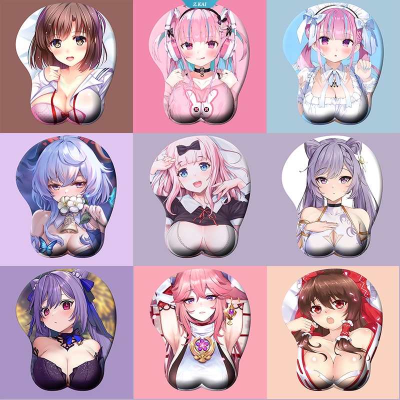 Kreatif 3D Silicone Mouse Pad Anime Sexy Beauty Lucu Hot Girl Ins Style Mouse Pad [ZK]