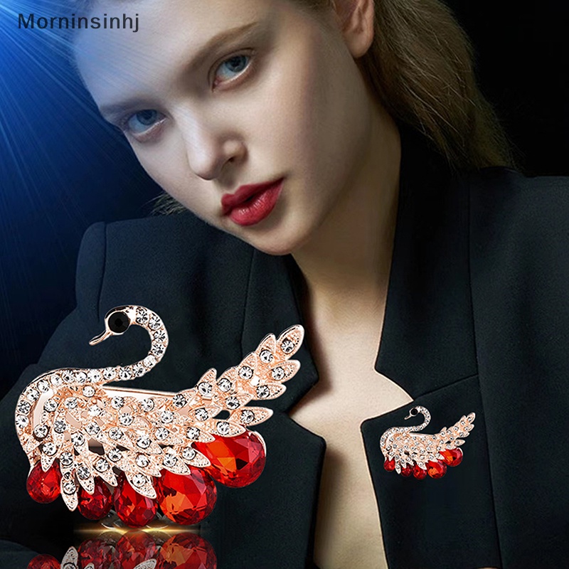 Mornin Bros Fashion Kristal Swan Berlian Imitasi Untuk Wanita Coat Jewelry Aksesori Pesta id