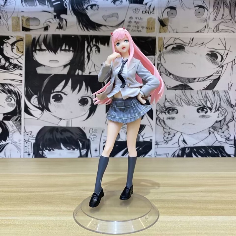 Darling in the FranXX Anime Figure02 ZERO TWO Kawaii Model Lucu Berdiri Baru 18CM PVC Statis Mainan Dekorasi Boneka