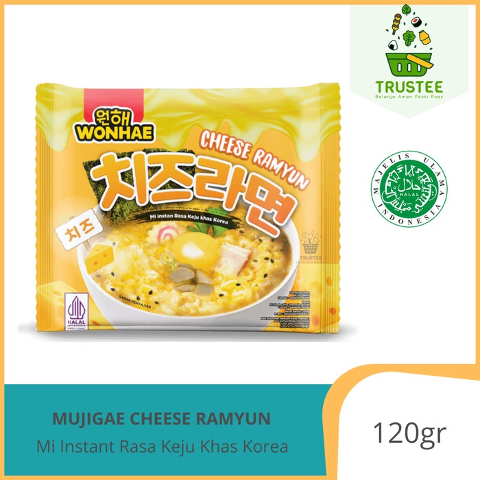 

Mujigae Wonhae Cheese Ramyun / Mi Instant Rasa Keju Halal 120gr