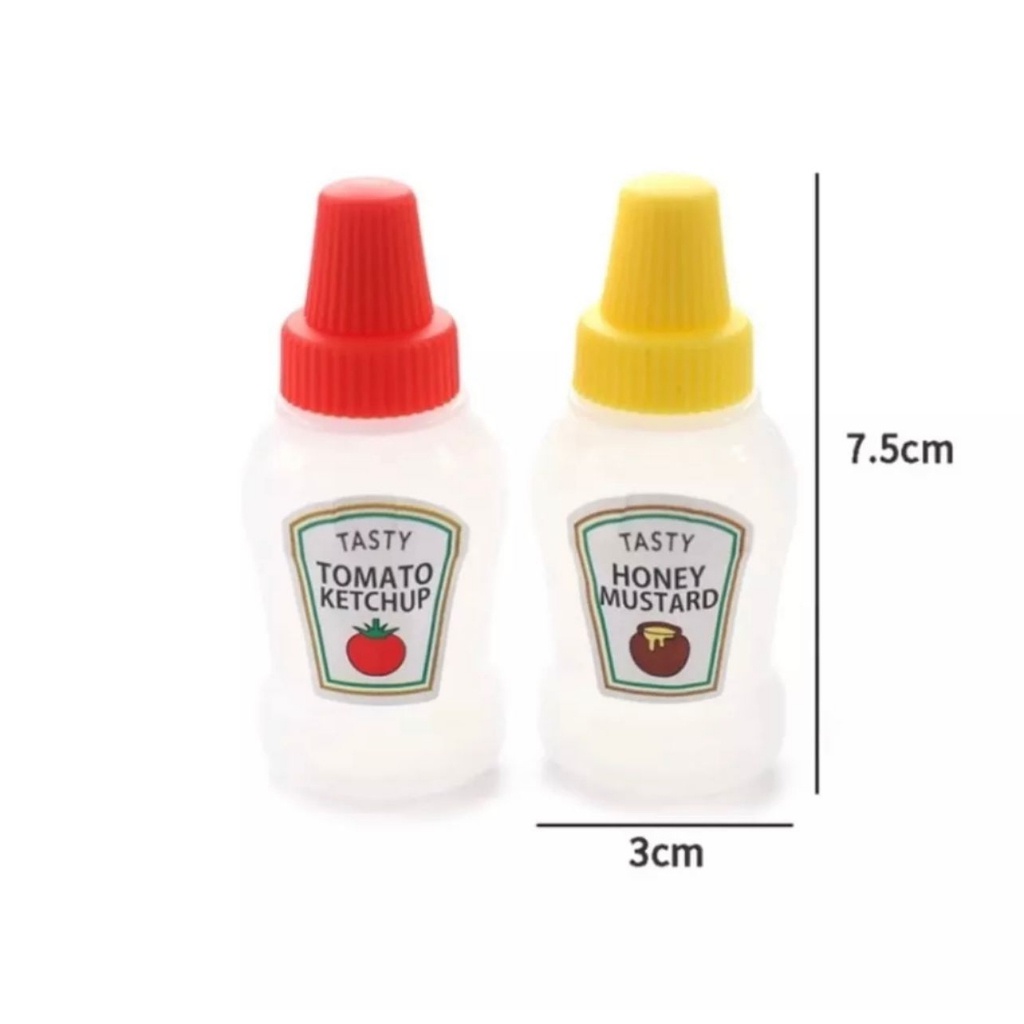 BOTOL MINI PORTABLE 25ML | BOTOL WADAH SAOS SALAD MINI SAOS BENTO - BDC