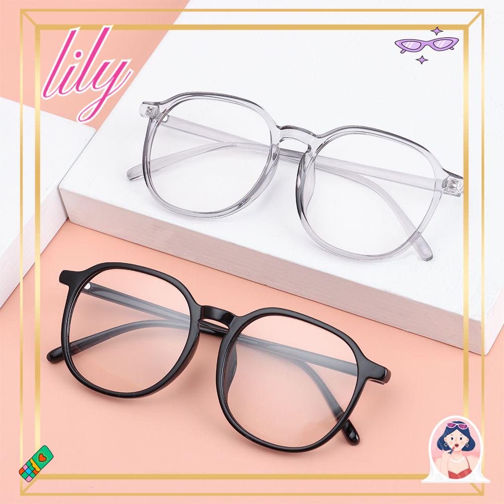 Lily Berubah Warna Pink Kacamata Pria Wanita Portable Oversized Frame Optik