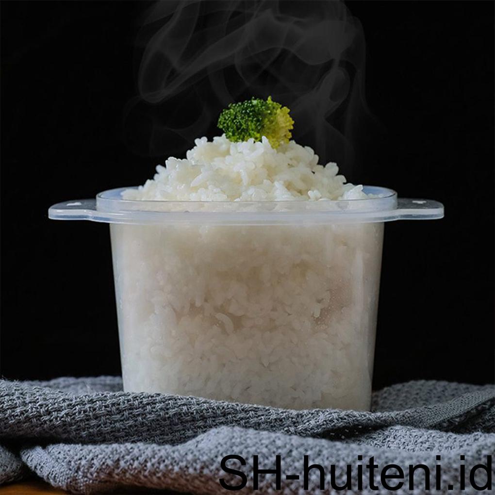 Microwave Rice Cooker Multifungsi Steamer Sup Panas Wadah Masak Kotak Makan Penyimpanan Biji-Bijian Alat Kukus Untuk