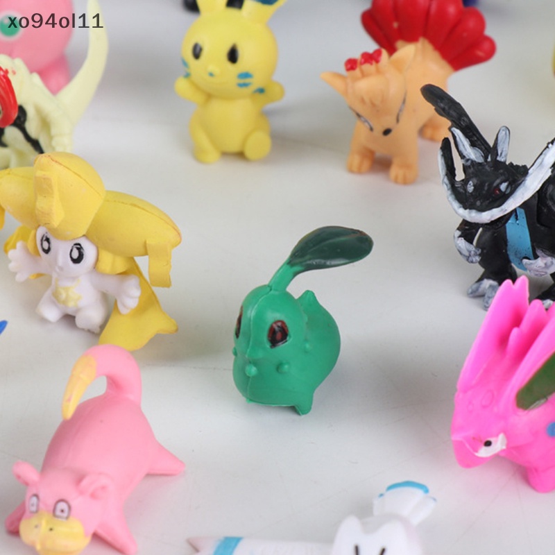 Angka XO Model Lot Bulk Beli 24Pcs Gaya Berbeda Boneka Figure Anime Pikachu OL