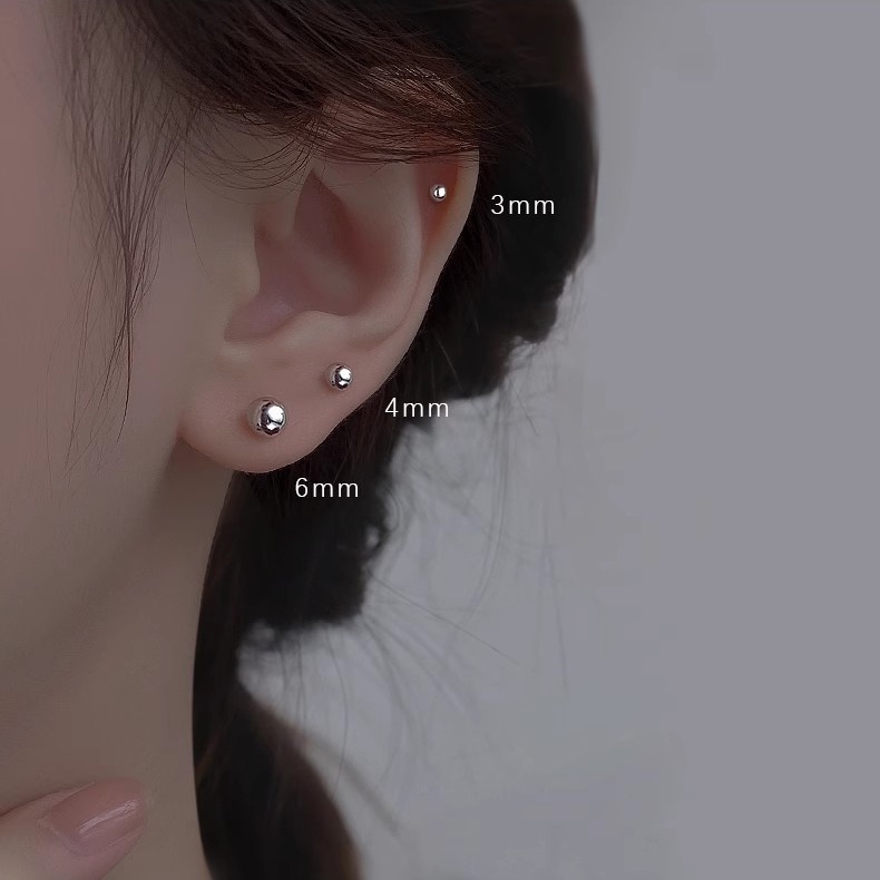 Ay(cn) Anting Tusuk Kacang Zircon Simple Kristal Silver Earring Untuk Aksesoris Perhiasan Wanita