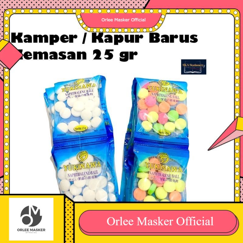 KAPUR BARUS YUKINAWA, KAMPER putih atau warna ( 1PCS)