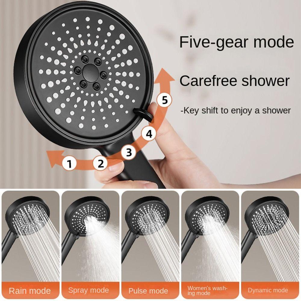 POPULAR Populer 12.5cm Kepala Shower Universal Berguna 5mode Adjustable Rainfall Handheld Shower Sprayer