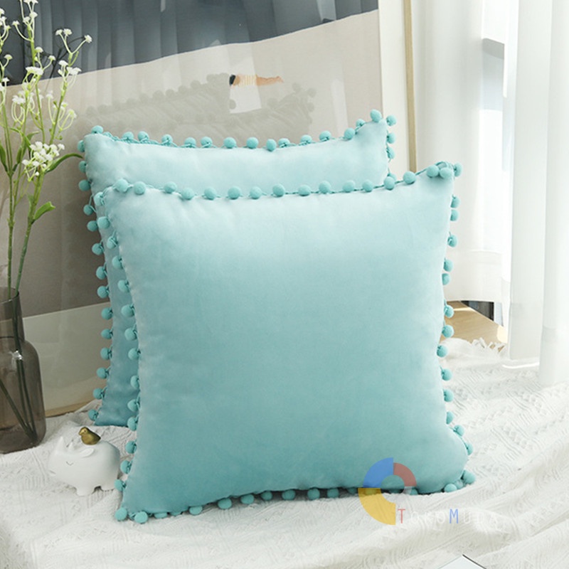 TOKOMUDA Sarung Bantal polos mewah 45x45 beludru