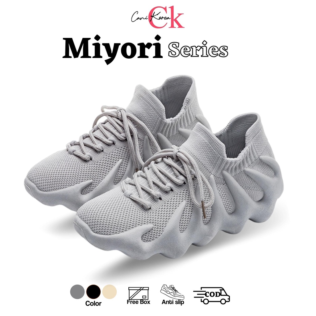 CaniKorea &quot;FREE BOX&quot; (Size 37 - 41) Miyori Sepatu Wanita Sneakers Sport Fashion Korea Import 9223