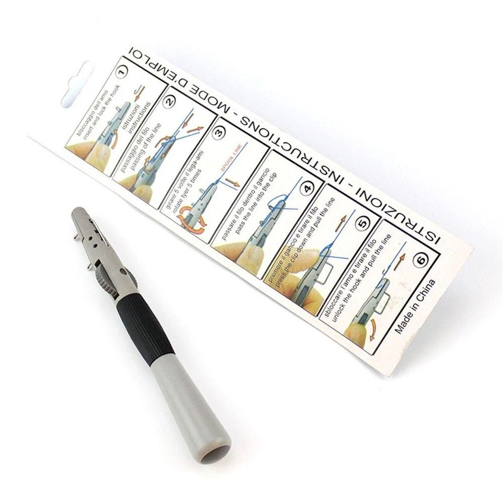 AUGUSTINA Agustina Pengait Pancing Tingkat Fast Tie Fishing Tackle Binding Hook Line Tying Knot Alat Pancing Knotter Quick Knot Manual Fishhook Tier