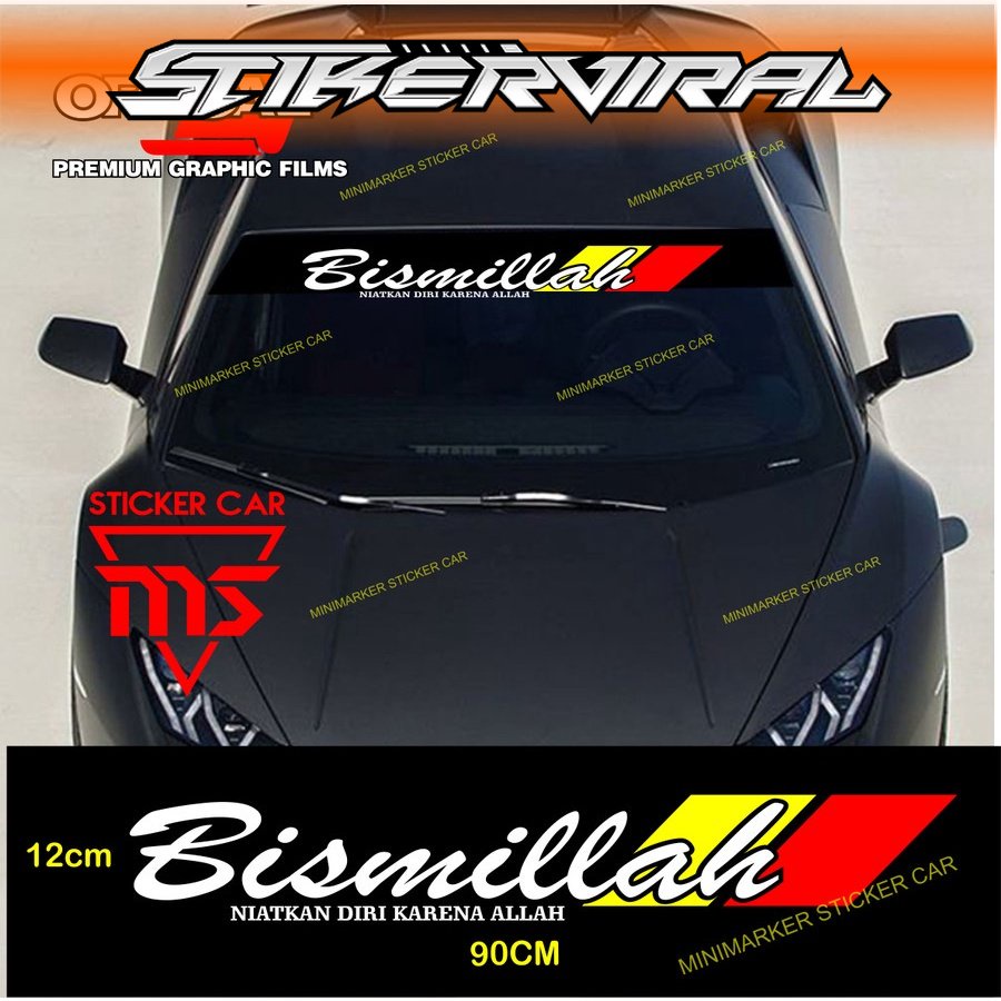 stiker bismillah cutting sticker bismillah kaca mobil truck pick up