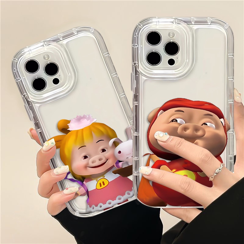 IPHONE Soft Phone Case Kompatibel Untuk Iphone14 13 11 12 Pro XS Max X Xr7 +8 Plus Pasangan Lucu Babi Casing Silikon TPU Shockproof Cover