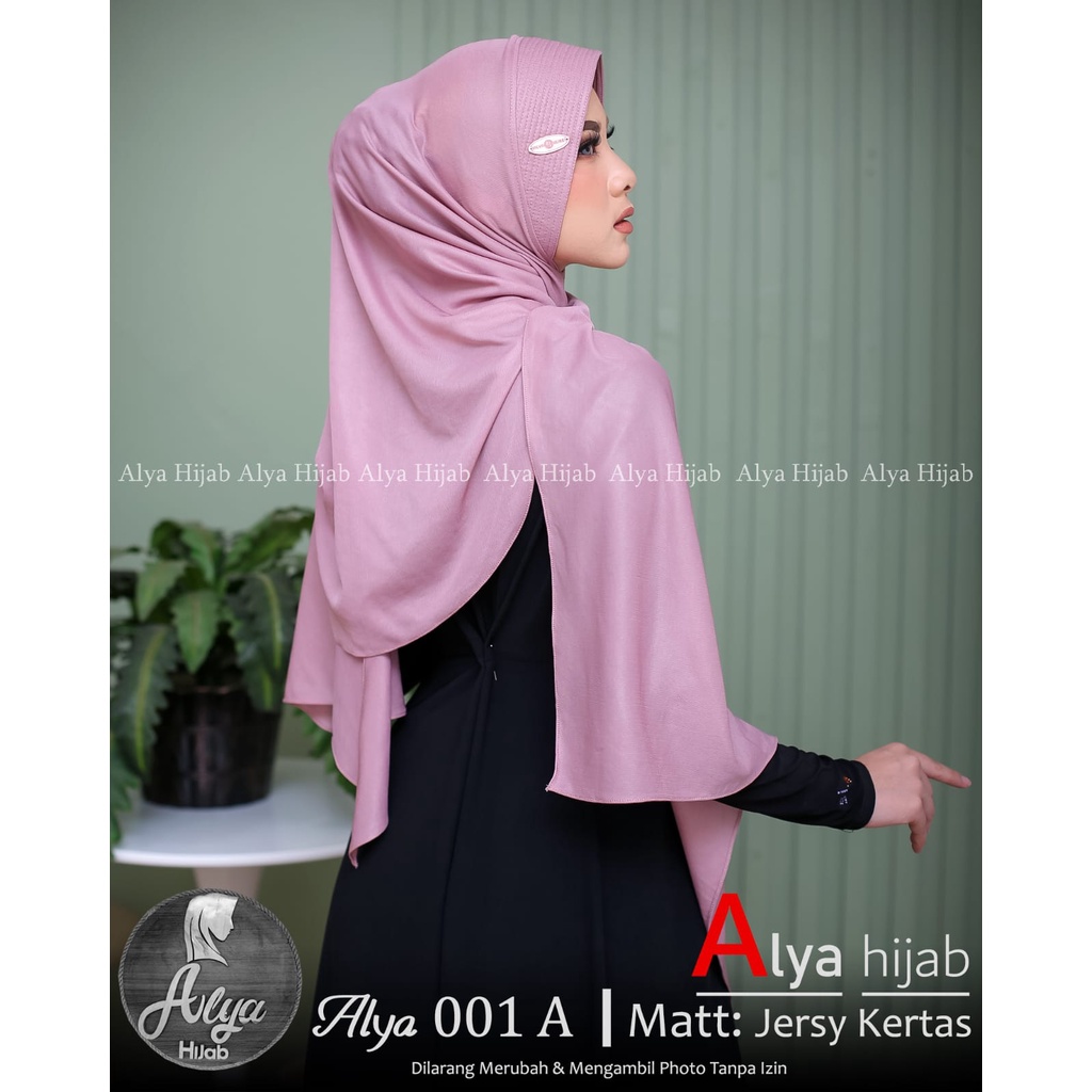 Jilbab Pastan Soft Pad Alya 001A Bahan Jersey Kertas By Aura Busana