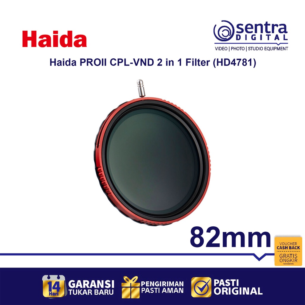 HD4781 Haida PROII CPL-VND 2 in 1 Filter 82mm Variable ND and C Pol