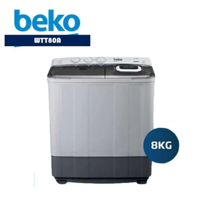 Beko WTT80A Mesin Cuci 2 Tabung 8 kg |WTT 80A Twin Tub Washing Machine