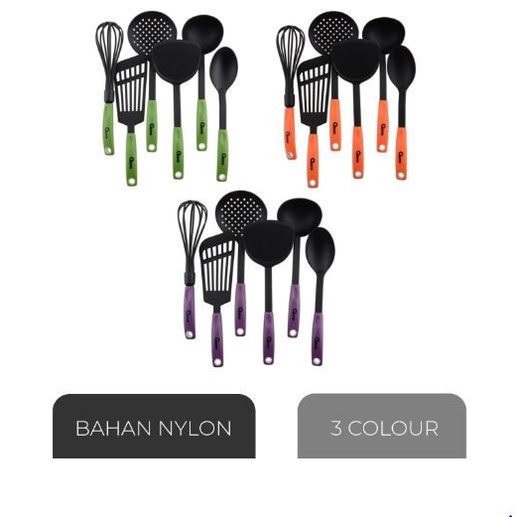Oxone OX953 Sendok Spatula Silikon Tahan Panas isi 6 pcs