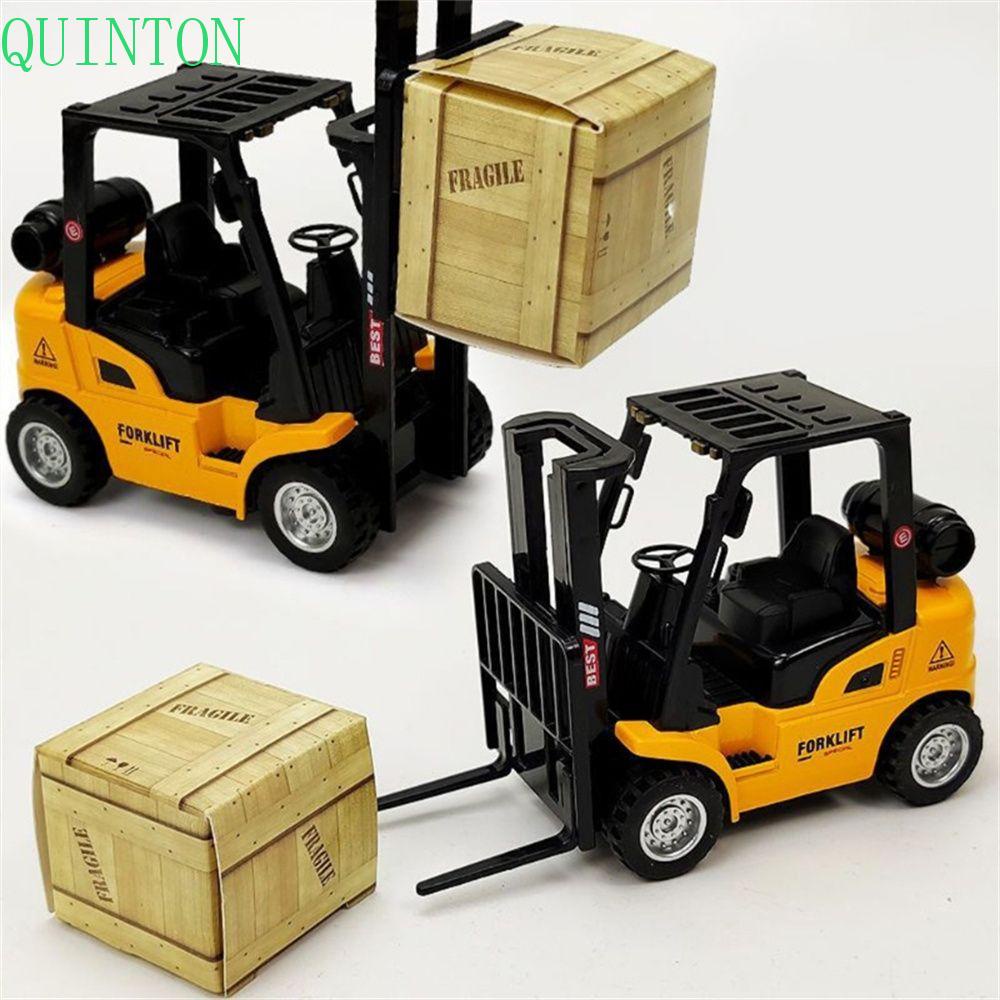 Quinton Forklift Gesekan Mainan Hadiah Ulang Tahun Hadiah Untuk Anak Laki-Laki Edukasi Mobil Model Kendaraan Set Mobil Mainan Bermain Kendaraan Konstruksi