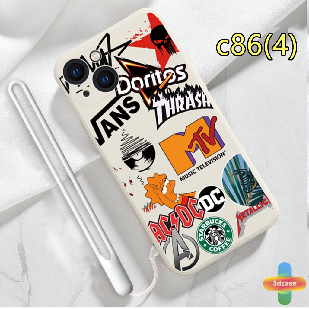 Redmi Note 9 8 10 10S 9 PRO MAX 9S POCO C3 C31 X3 NFC X3 PRO M3 9 9C NFC 9A 9i 9T 9AT 9 PRO Power 9ACTIV 10X POCO M2 PRO Fashion Anime Super cute Graffiti Brand Silikon Lembut Sarung Casing Hp With Lanyard Hanging