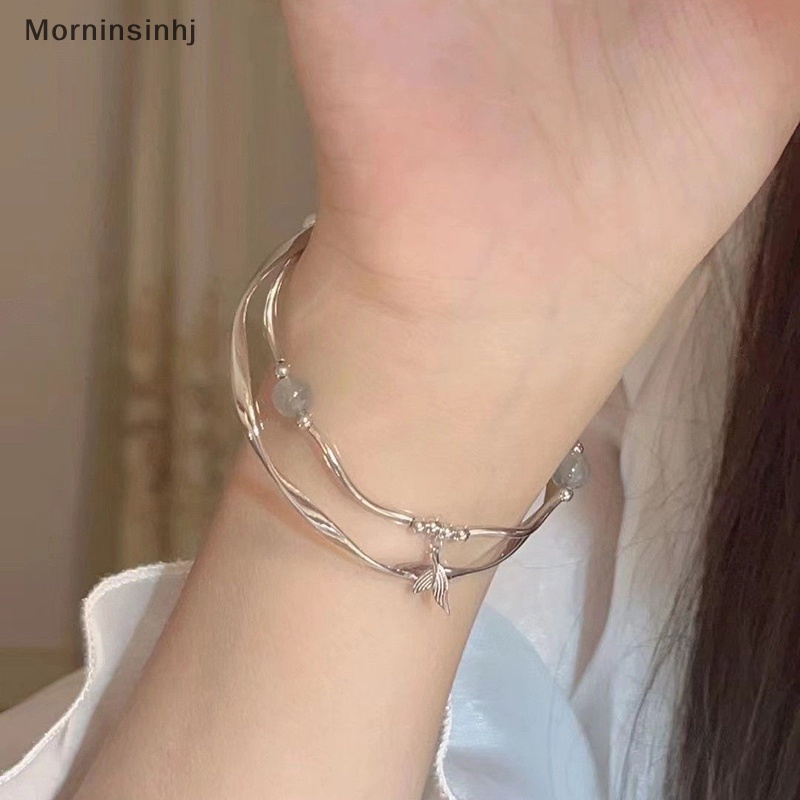 Mornin Fishtail Bracelet Female Mobius Ring Bracelet Ins Light Niche Design Moonlight Stone Bestie Gelang Angin Dingin id