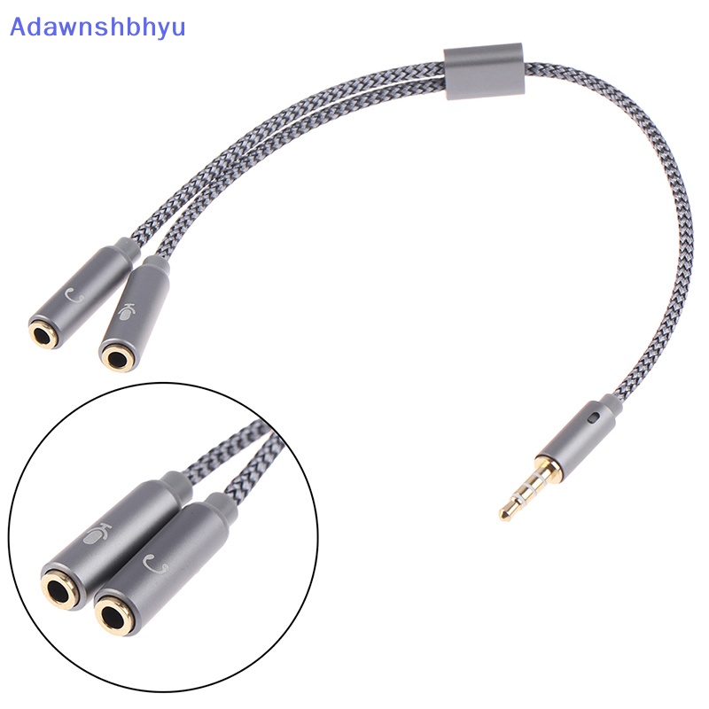 Adhyu Adaptor Earphone Splitter Headphone 3.5mm 1jack Male to 2female Mic Y Splitter ID