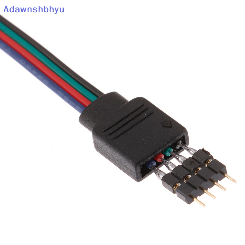 Konektor Lampu led strip Adhyu 15cm 5050inc RGB 4pin strip Ke power Adapter connector ID