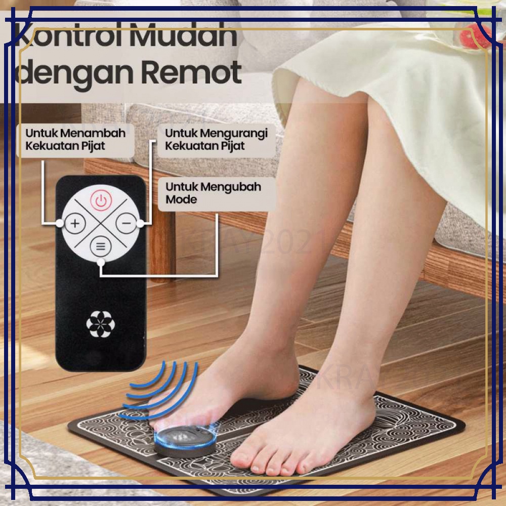 Pemijat Kaki Elektrik Pulse EMS Muscle Mat Massager -HL461