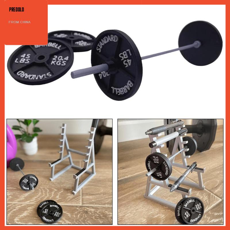 [Predolo] Ornamen Barbel Mini Ornamen Fitness Dekorasi Meja Kantor Untuk Tabletop Indoor