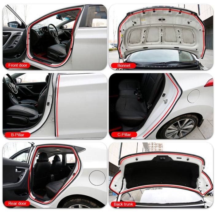 Karet Peredam Mobil Pintu o2 Car Seal Strip Sealing Tipe B T
