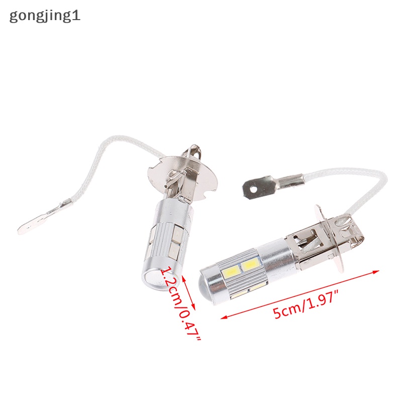 Ggg 2PCS Lampu Mobil H3 LED High Power Long Lifespan LED Fog Running Light Bulb ID