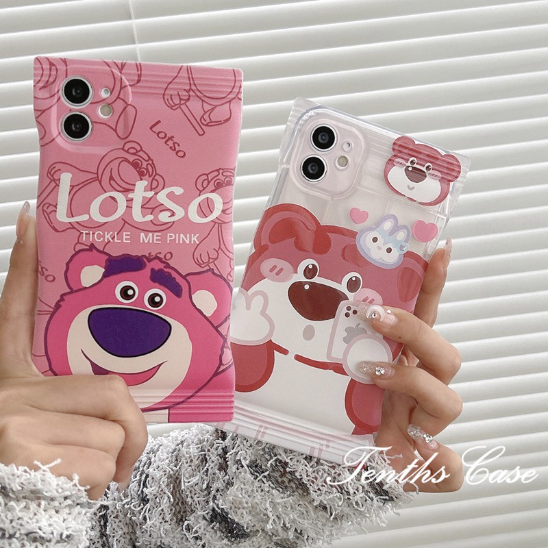 IPHONE Kompatibel Untuk Iphone7 8plus Se2020Kartun Lucu Strawberry Bear Dan Rabbit Phone Case Soft Cover Banyak Motif Tersedia