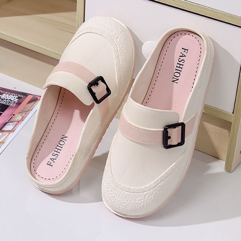 TOPGROSIR TG1745 Sandal Slip On Wanita Import Kait Samping/ Mules Shoes Fashion