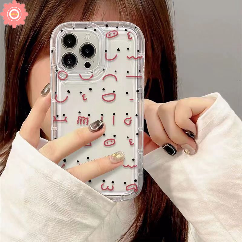 Case Ekspresi Lucu Kompatibel Untuk IPhone 7Plus 11 13 12 14 11 Pro MAX XR 7 8 6 6S Plus X XS MAX Lovely Kartun Hello Kitty Lembut Shockproof Airbag Case