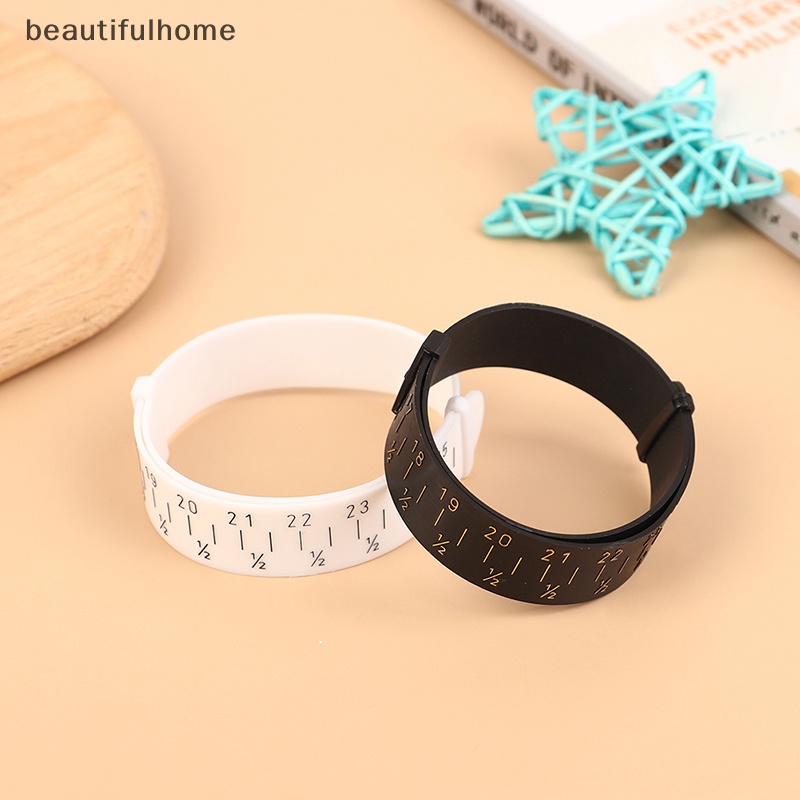 {beautifulhome} 1pc Plastik Bangle Sizer Gauge Adjustable Wrist Bracelet Alat Ukur Ukuran.