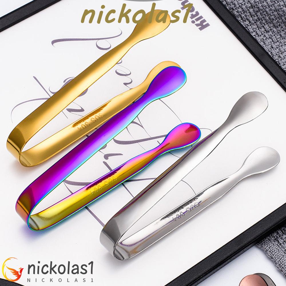 Nickolas1 Penjepit Es Mini Stainless Steel Teh Kopi Bar Utensil Roti Aksesoris Dapur