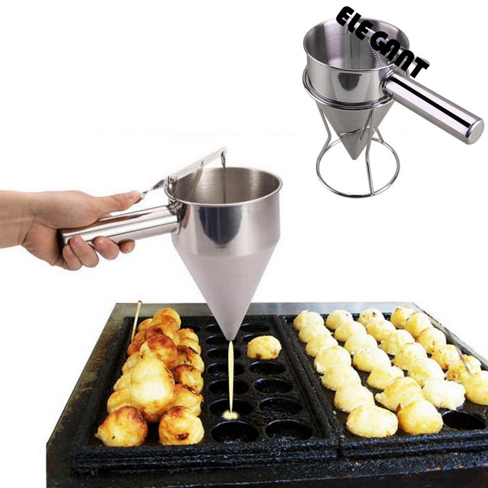 [Elegan] Corong Stainless Steel Kerucut Cairan Gadget Minyak Baking Pancake Maker