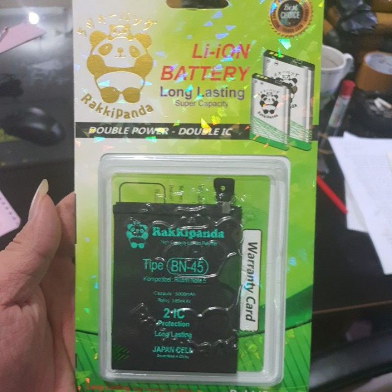 DISKON Baterai batre bettery rakkipanda double power xiomi BN45 redmi note 5 / REDMI NOTE 5pro atau 