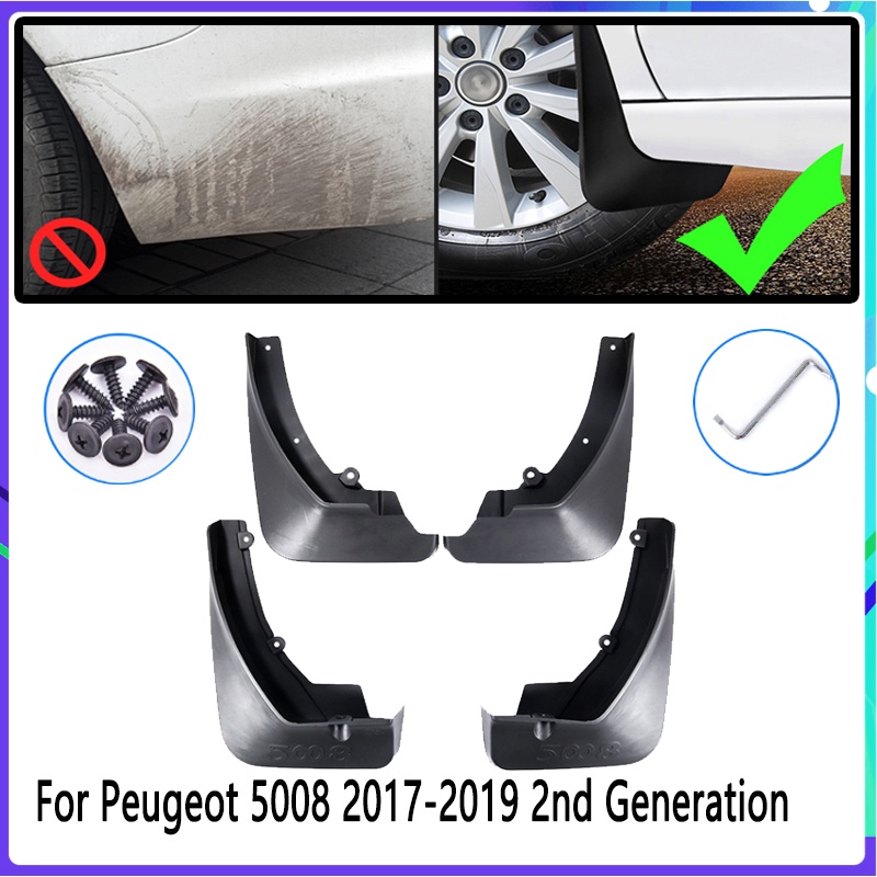 4pcs Flaps Lumpur Mobil Untuk Peugeot 5008 2017 2018 2019 MK2 Mudguard Splash Guards Fender Mudflaps Aksesoris Mobil